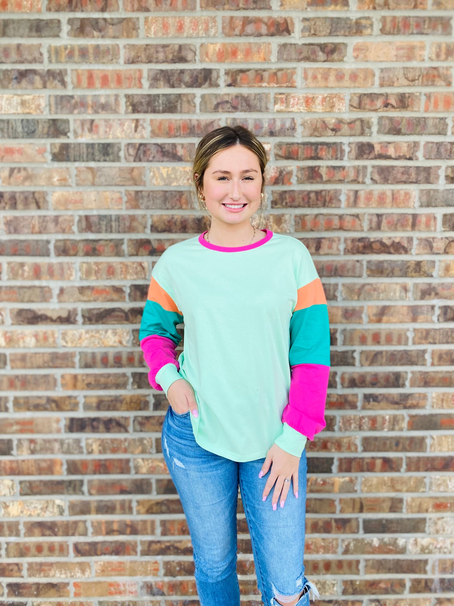 Adalynn Patchwork Top