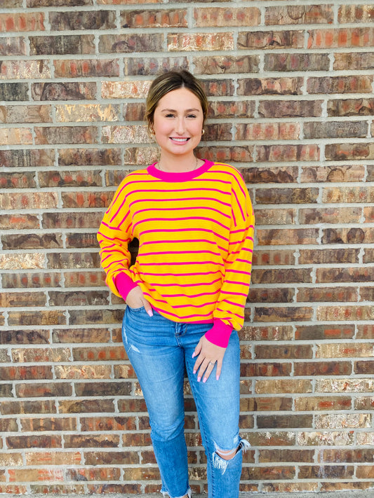 Dreamsicle Stripe Sweater