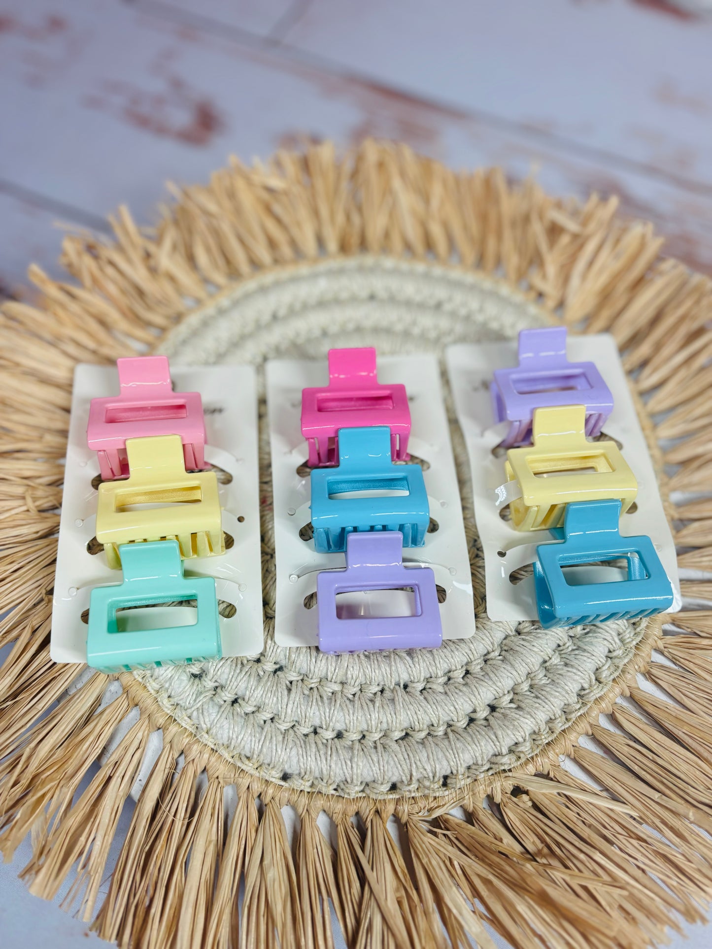 Mini Cube 3pcs Pastel Clips