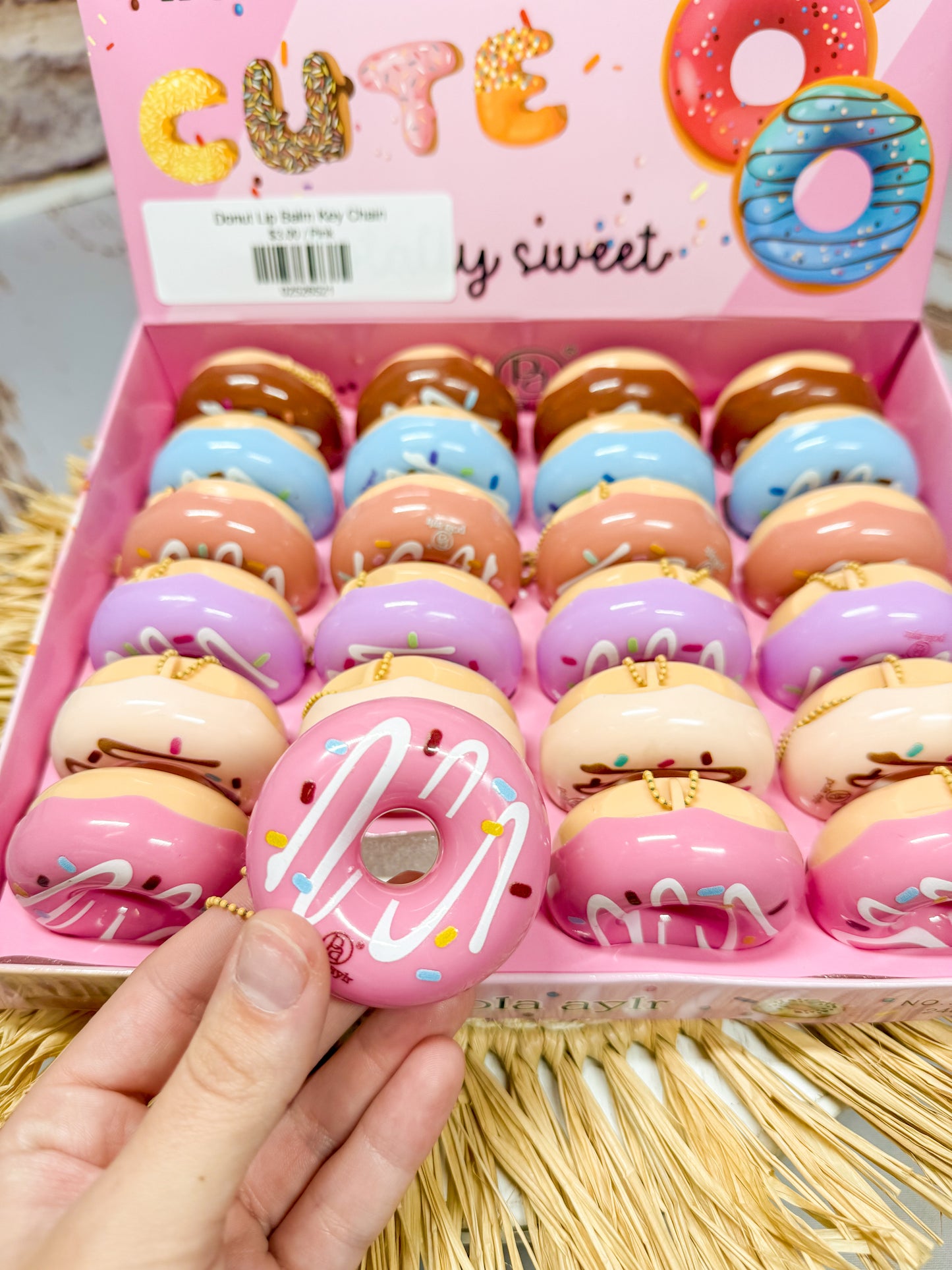 Donut Lip Balm Key Chain