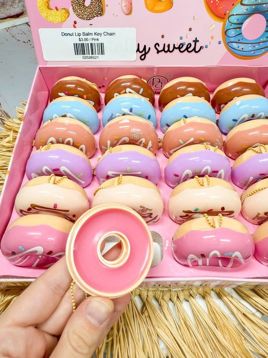 Donut Lip Balm Key Chain