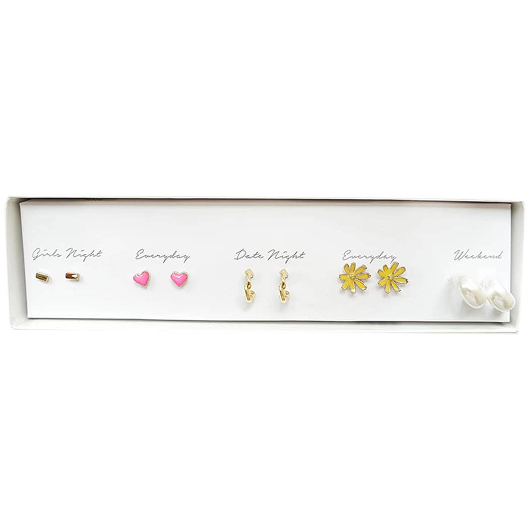 (#1) Assorted Earrings Set of 5