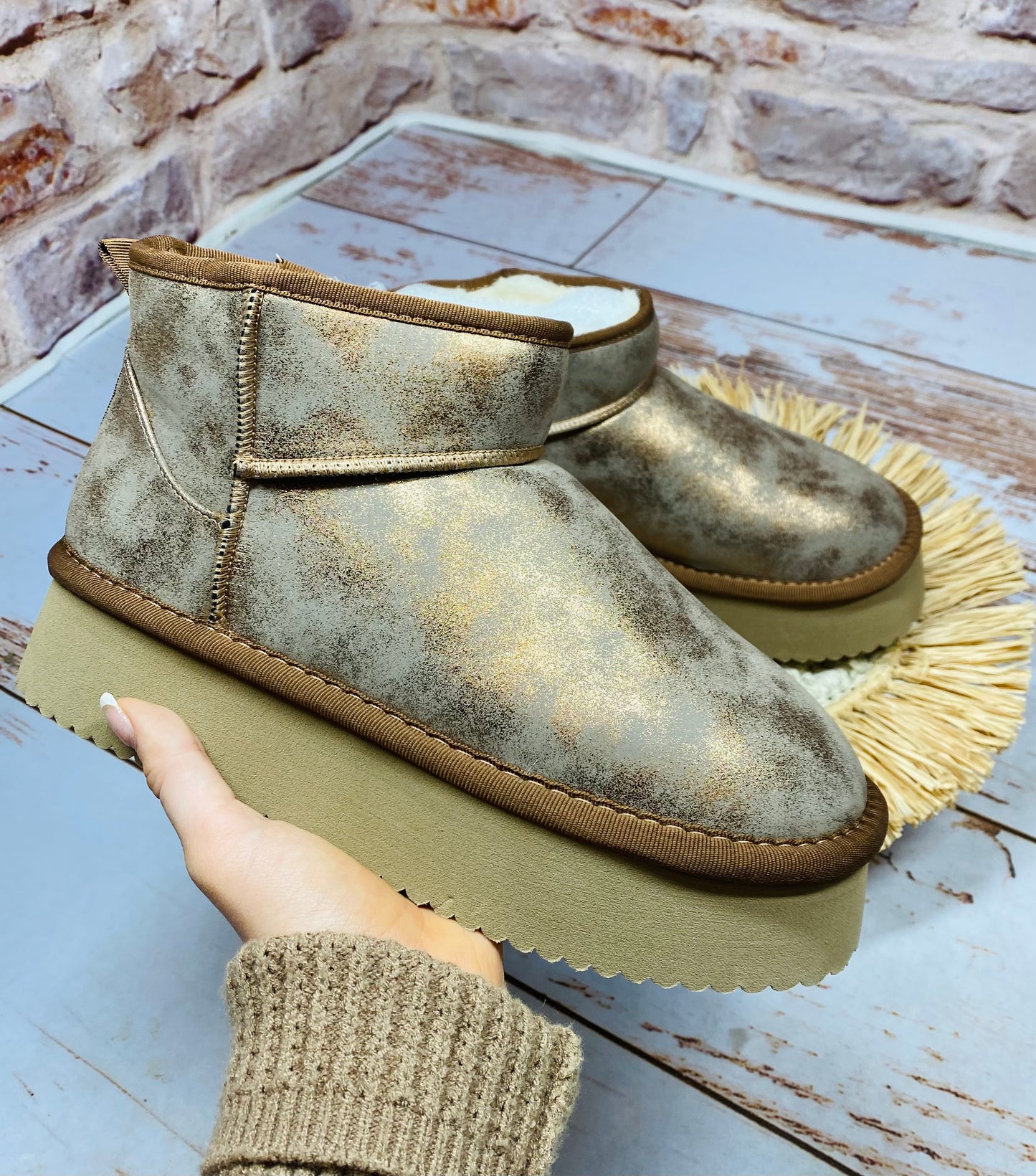 Corky's Metallic Ankle Booties