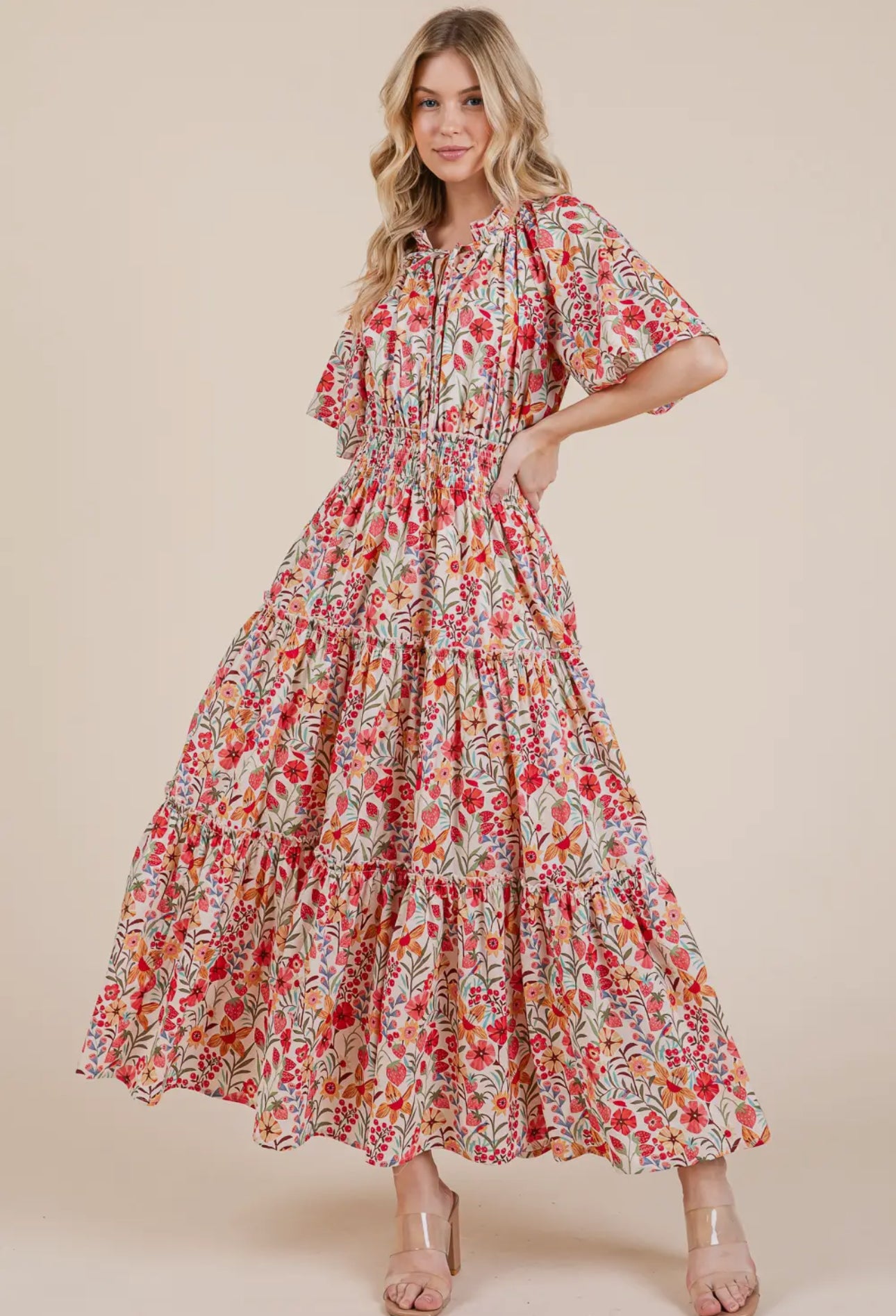 Fallon Floral Tiered Dress