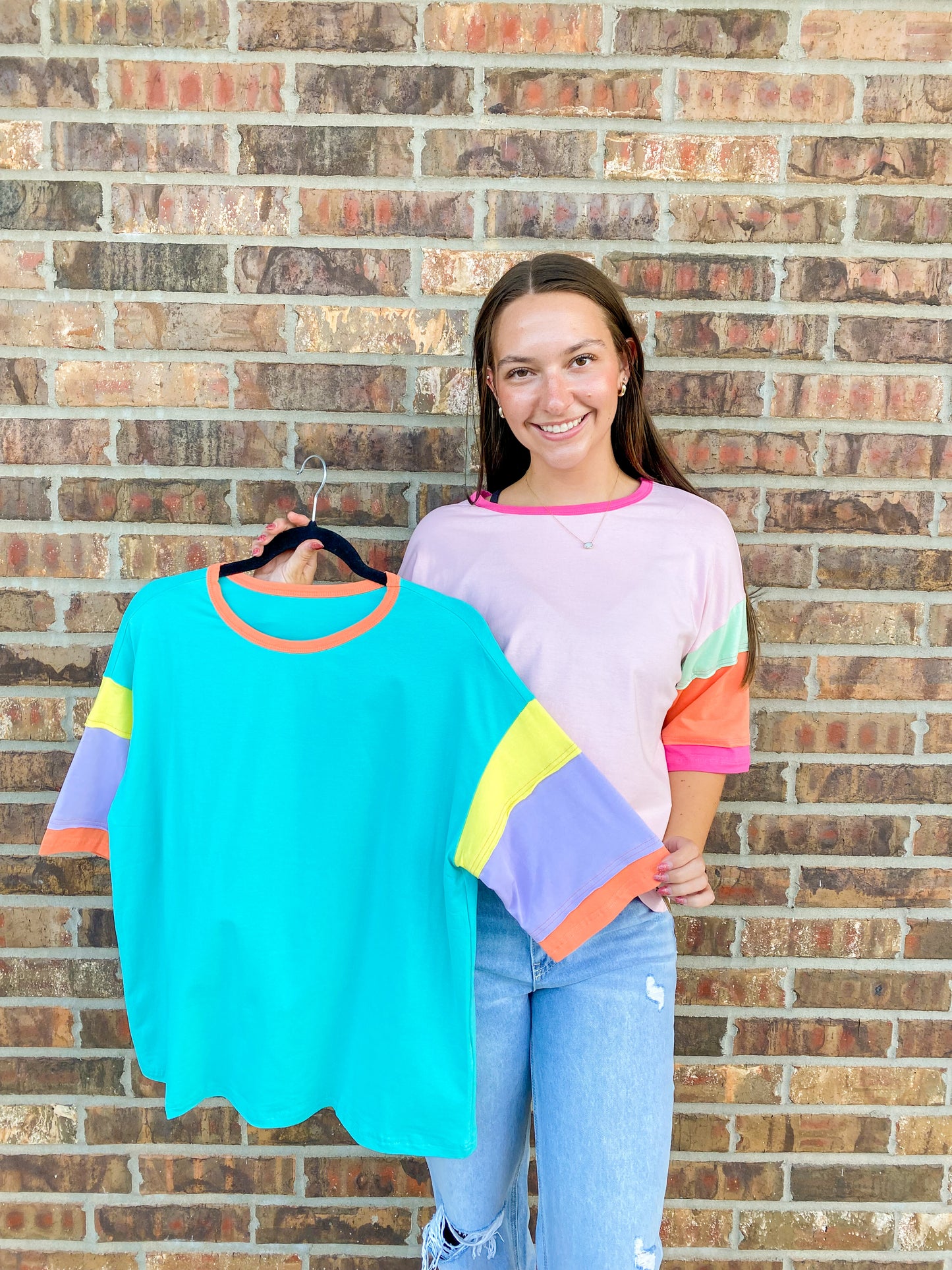 Ava Color Block Sleeve Top