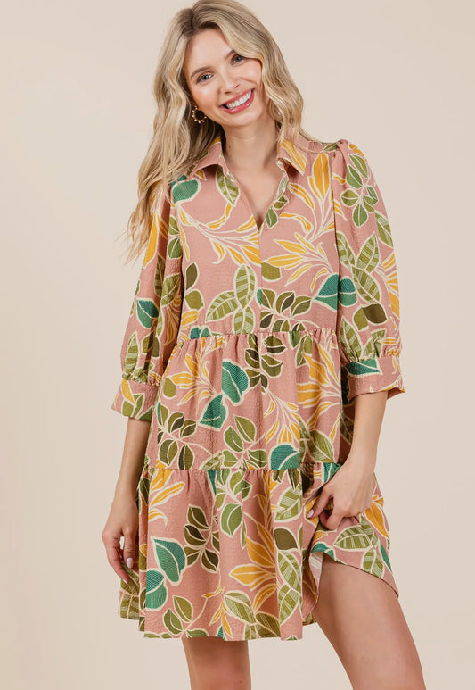 Tiana Natural Print Dress