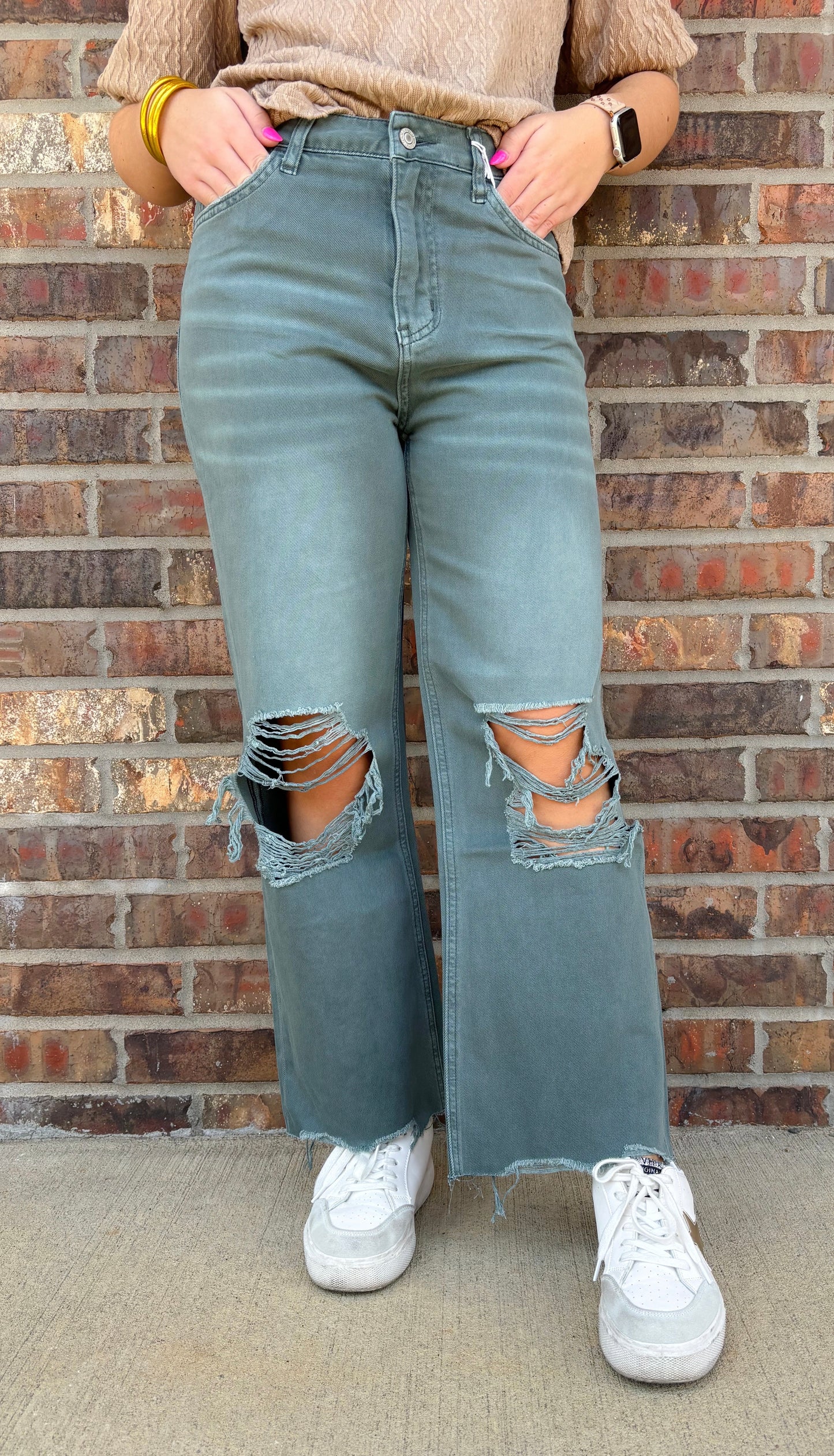 Leslie's 90's Vintage Crop Flare Jeans