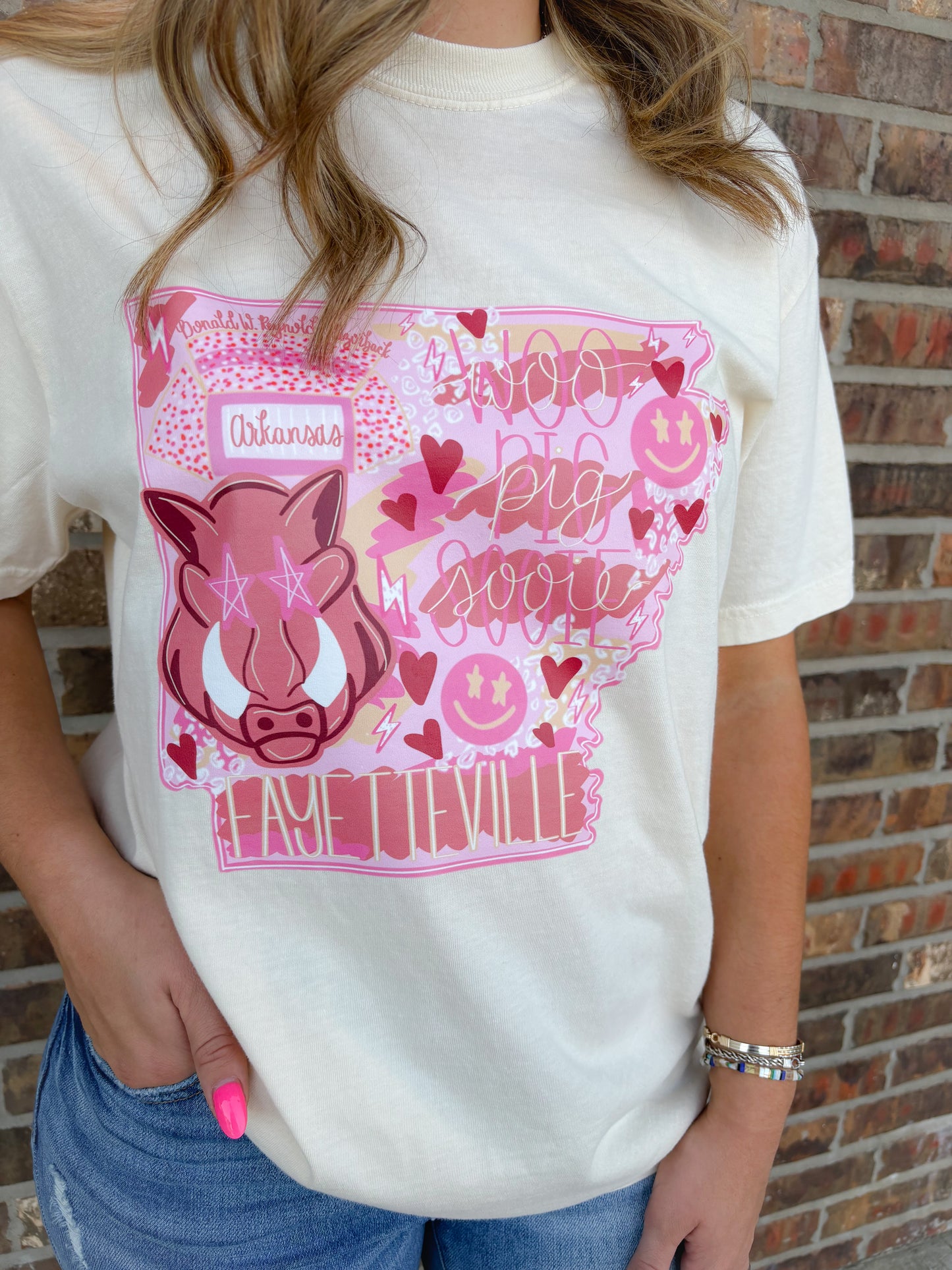 Pink Arkansas Graphic Tee