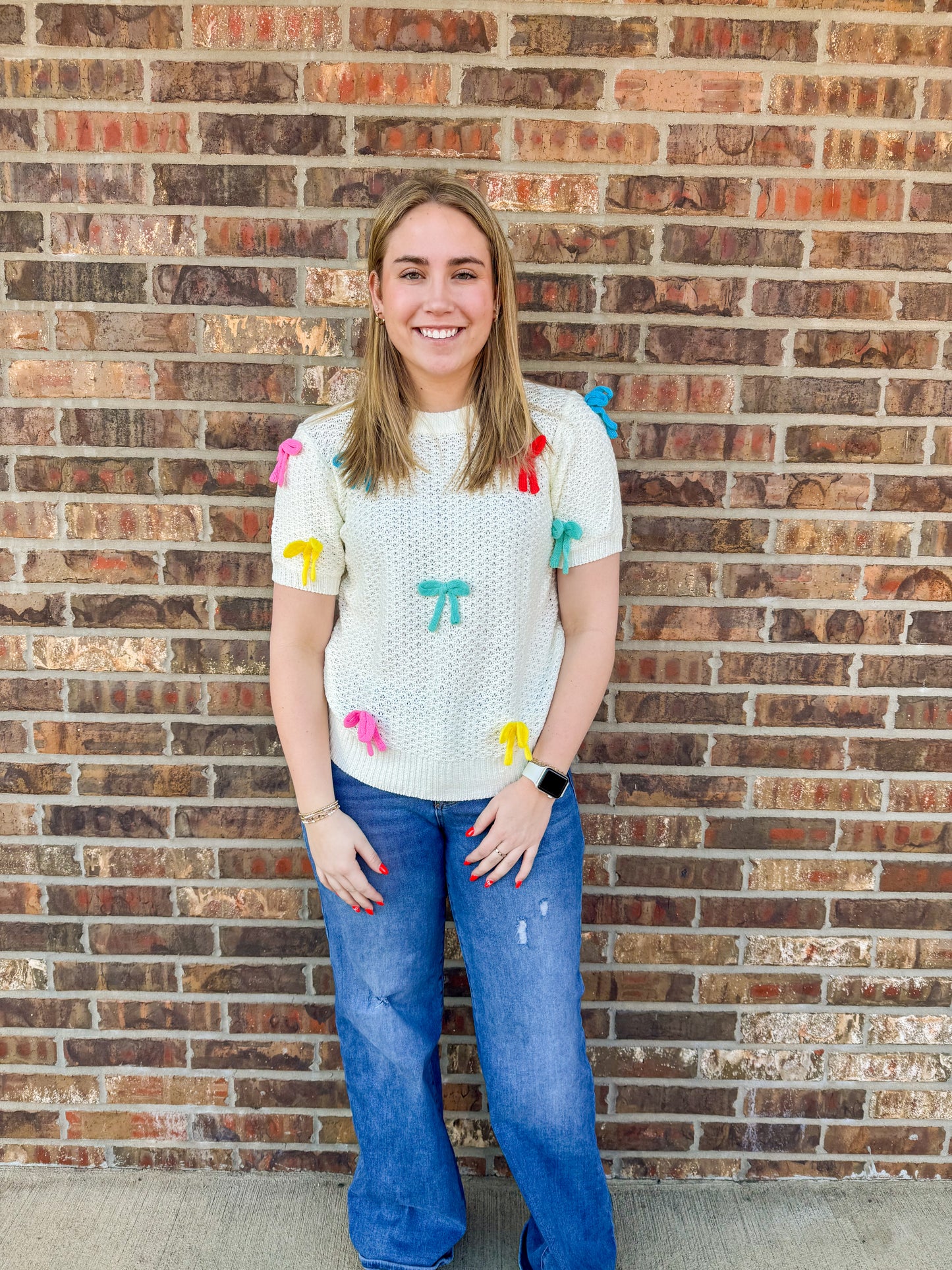 Sunny Colorful Bow Top