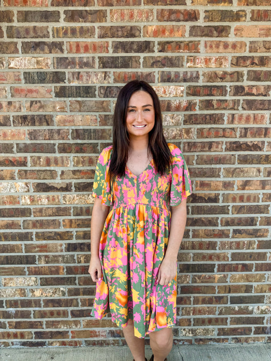 Kalani Floral Tie Dress