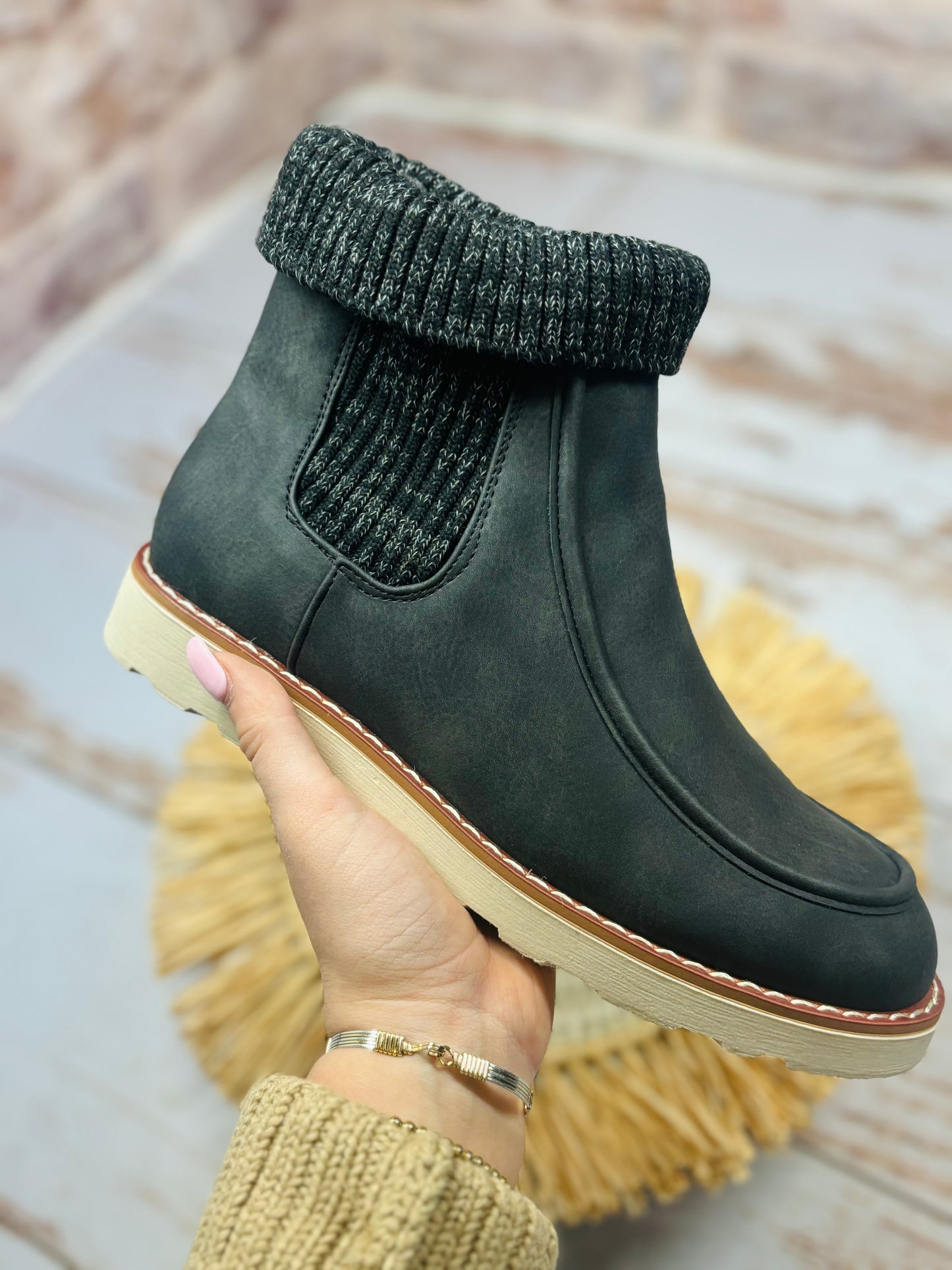 Tally Faux Sock Bootie