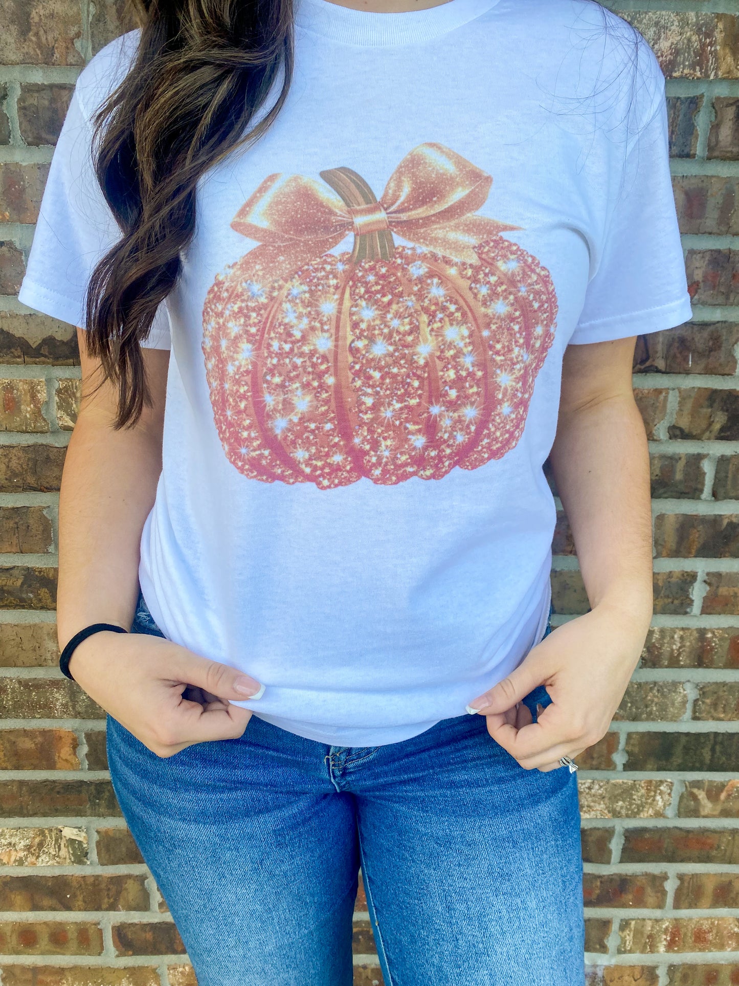 Glitter Pumpkin Tee