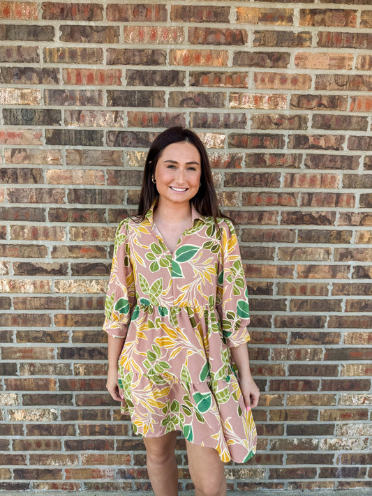 Tiana Natural Print Dress