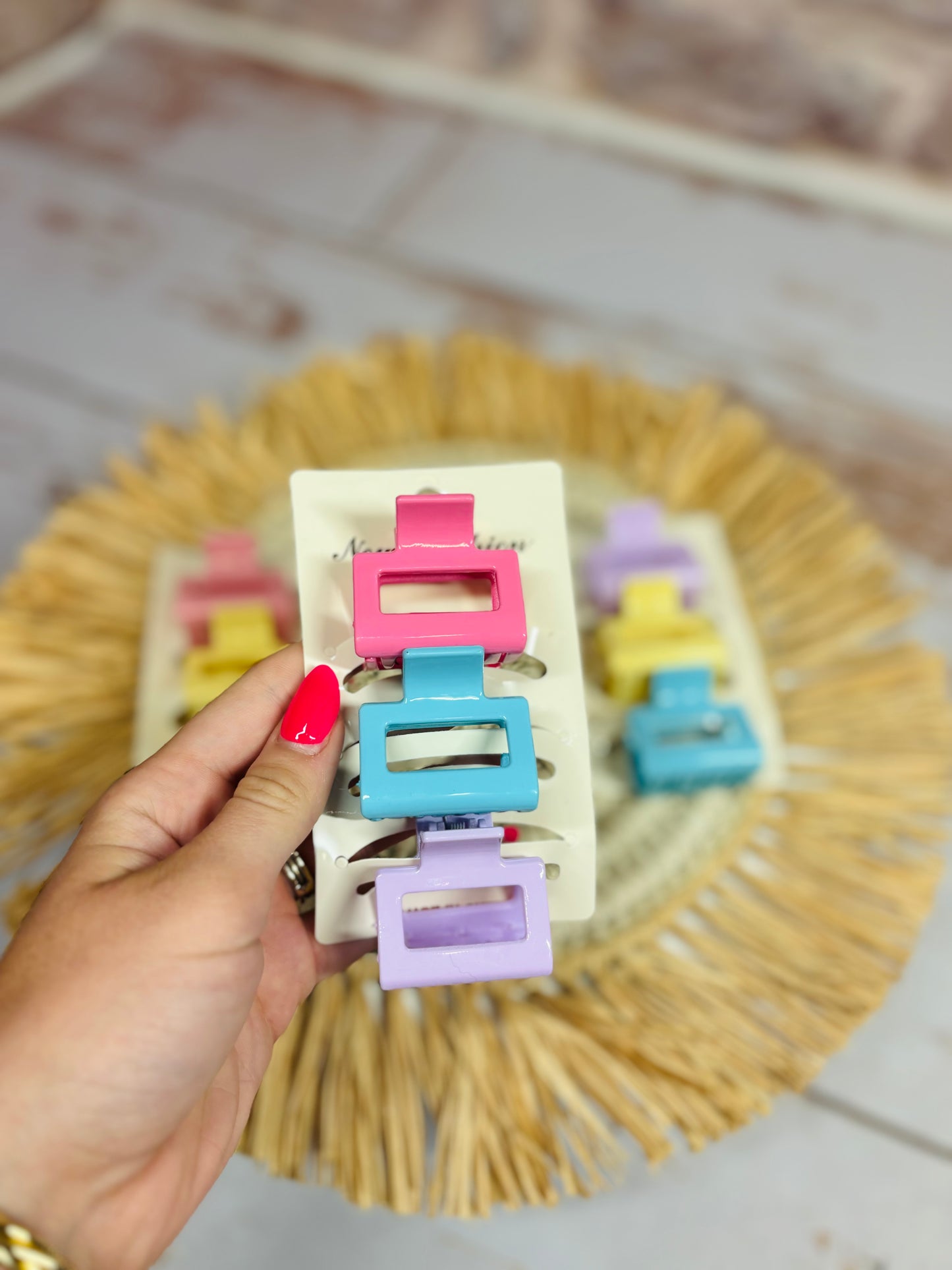 Mini Cube 3pcs Pastel Clips