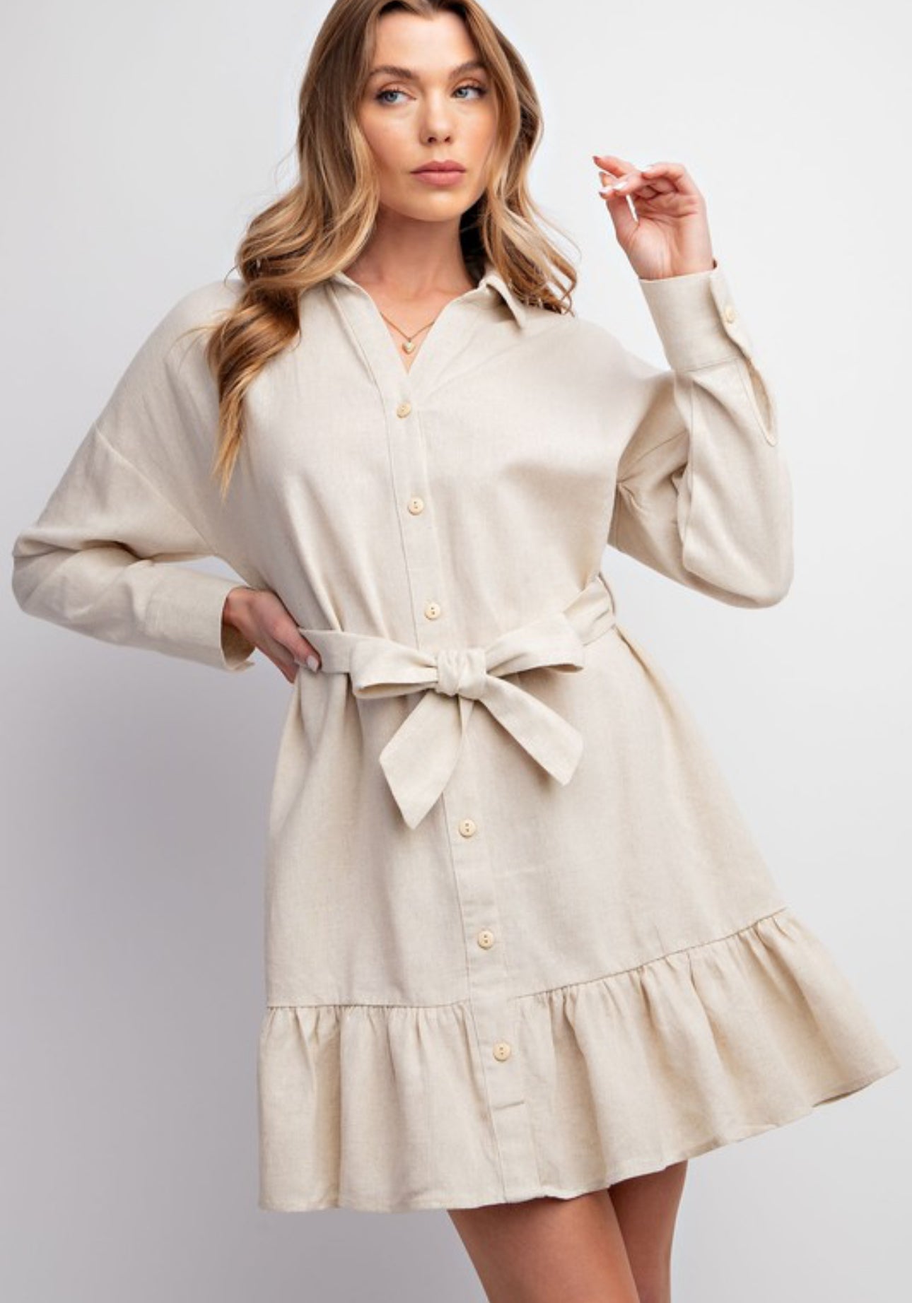 Justine Button Down Shirt Dress