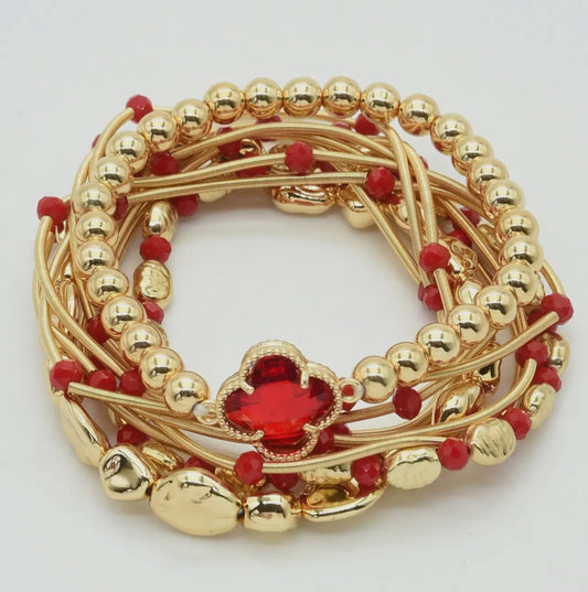 Gold Stretch Bracelet Colored