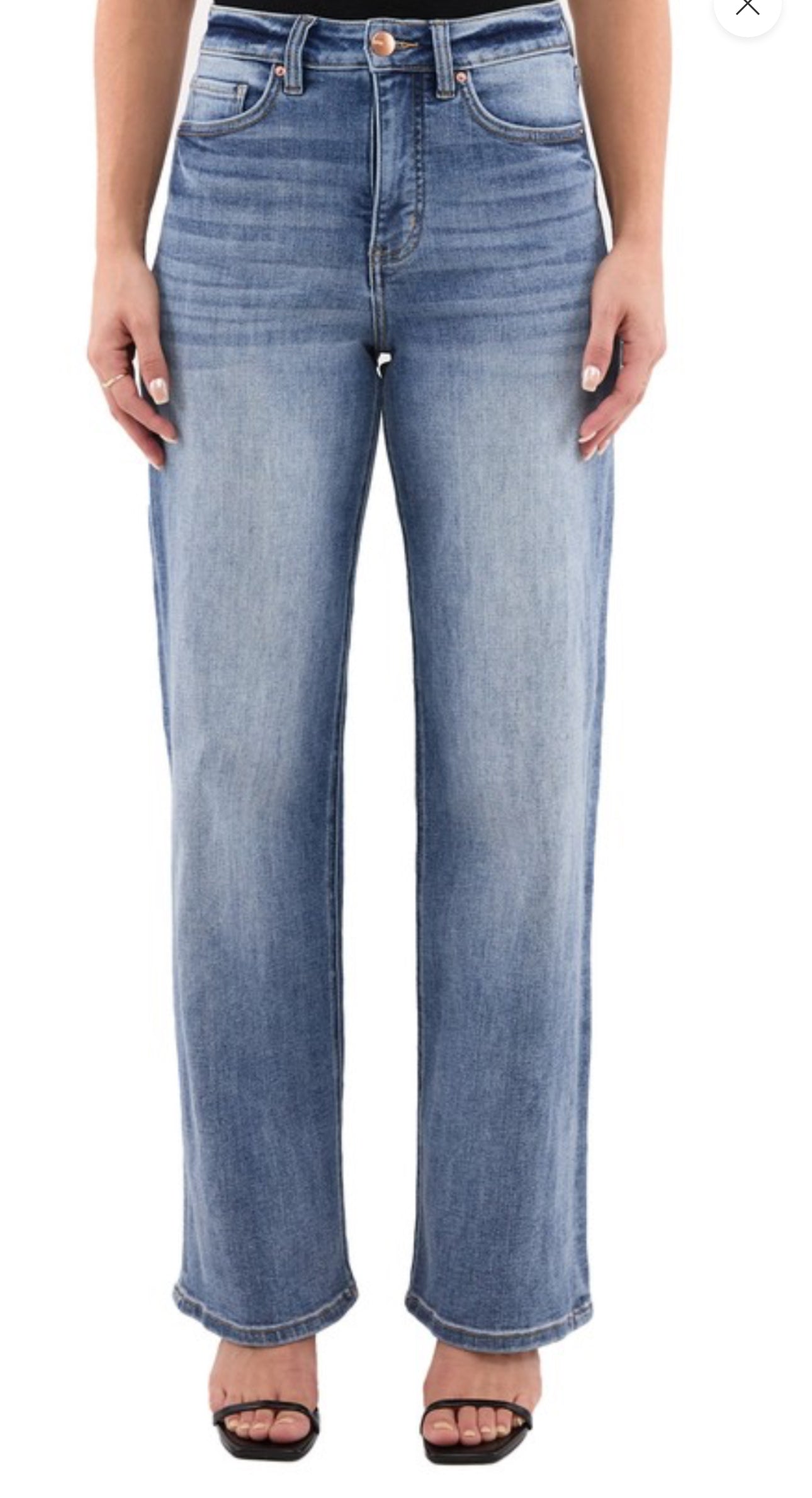 Hailey RFM high rise wide leg jean