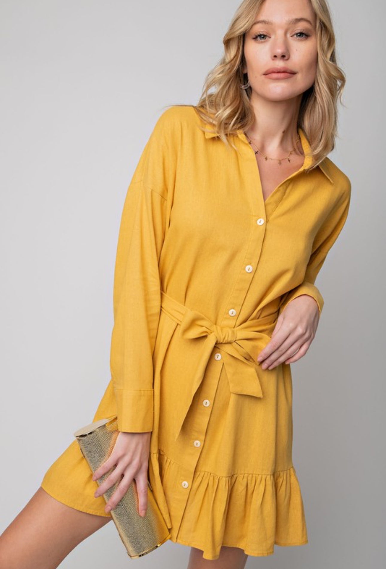 Justine Button Down Shirt Dress