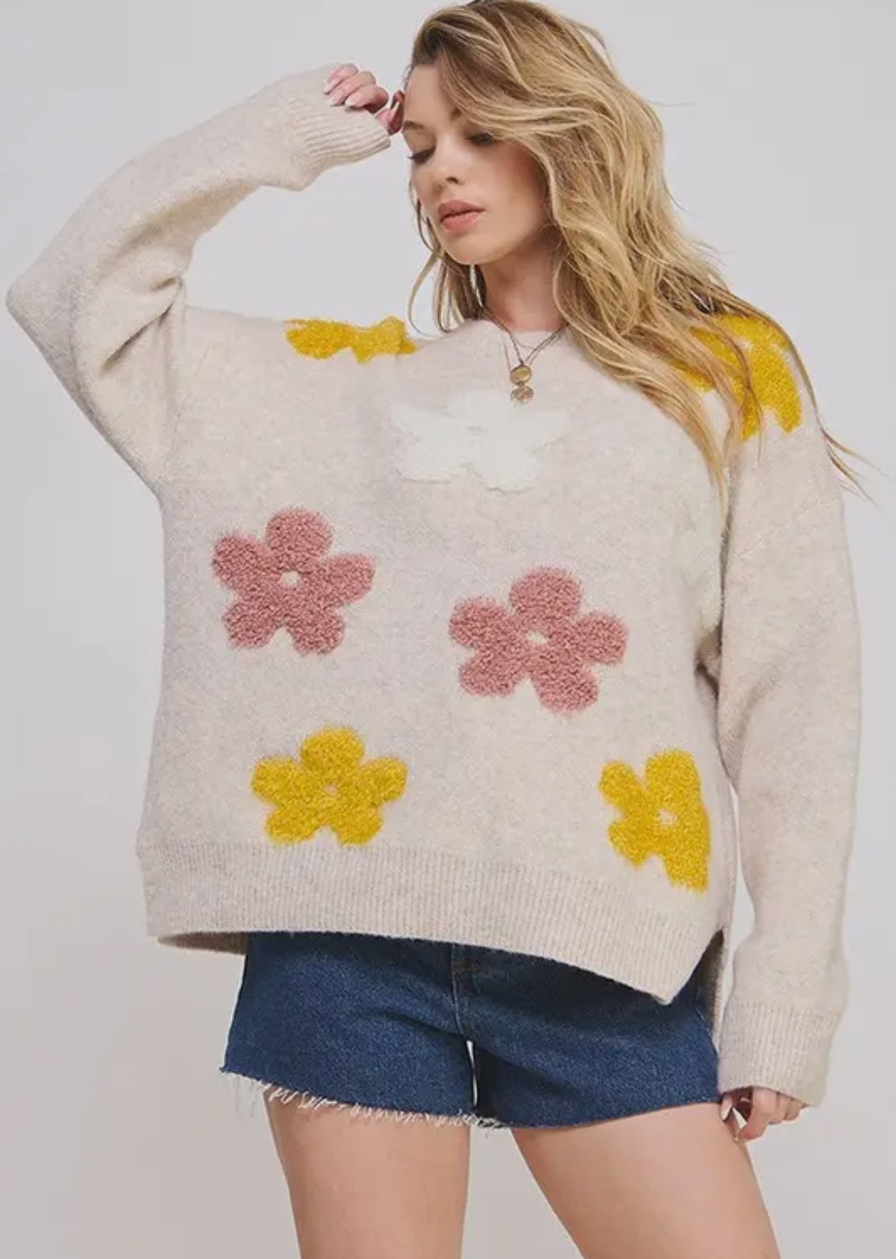 Floral Knit Sweater