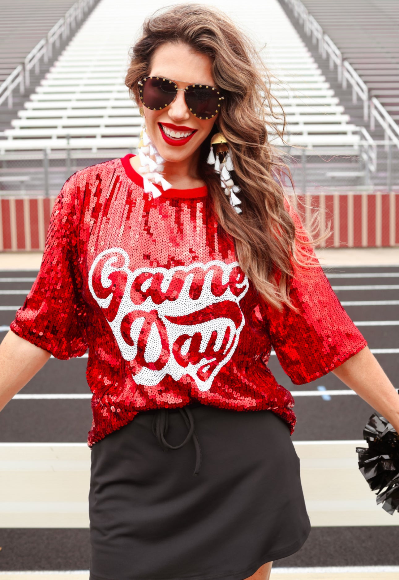 Sequins Game Day Top