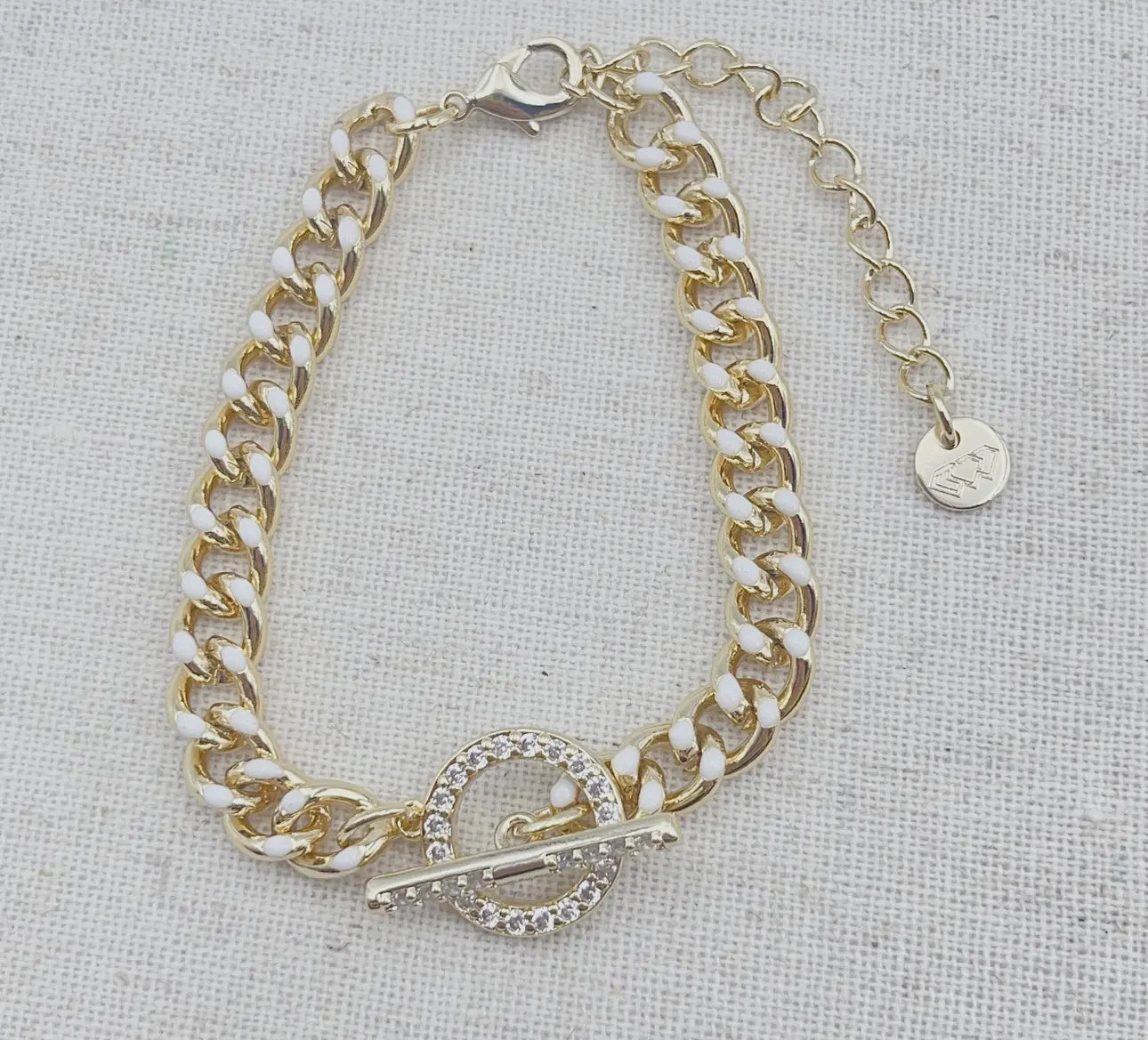 White Chunky Chain Bracelet