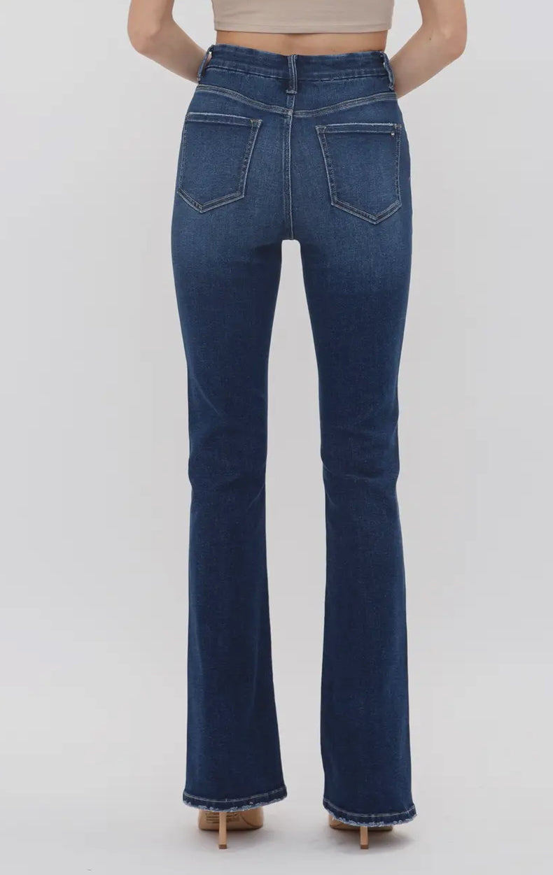 Queenie High Rise Boot Cut Jeans