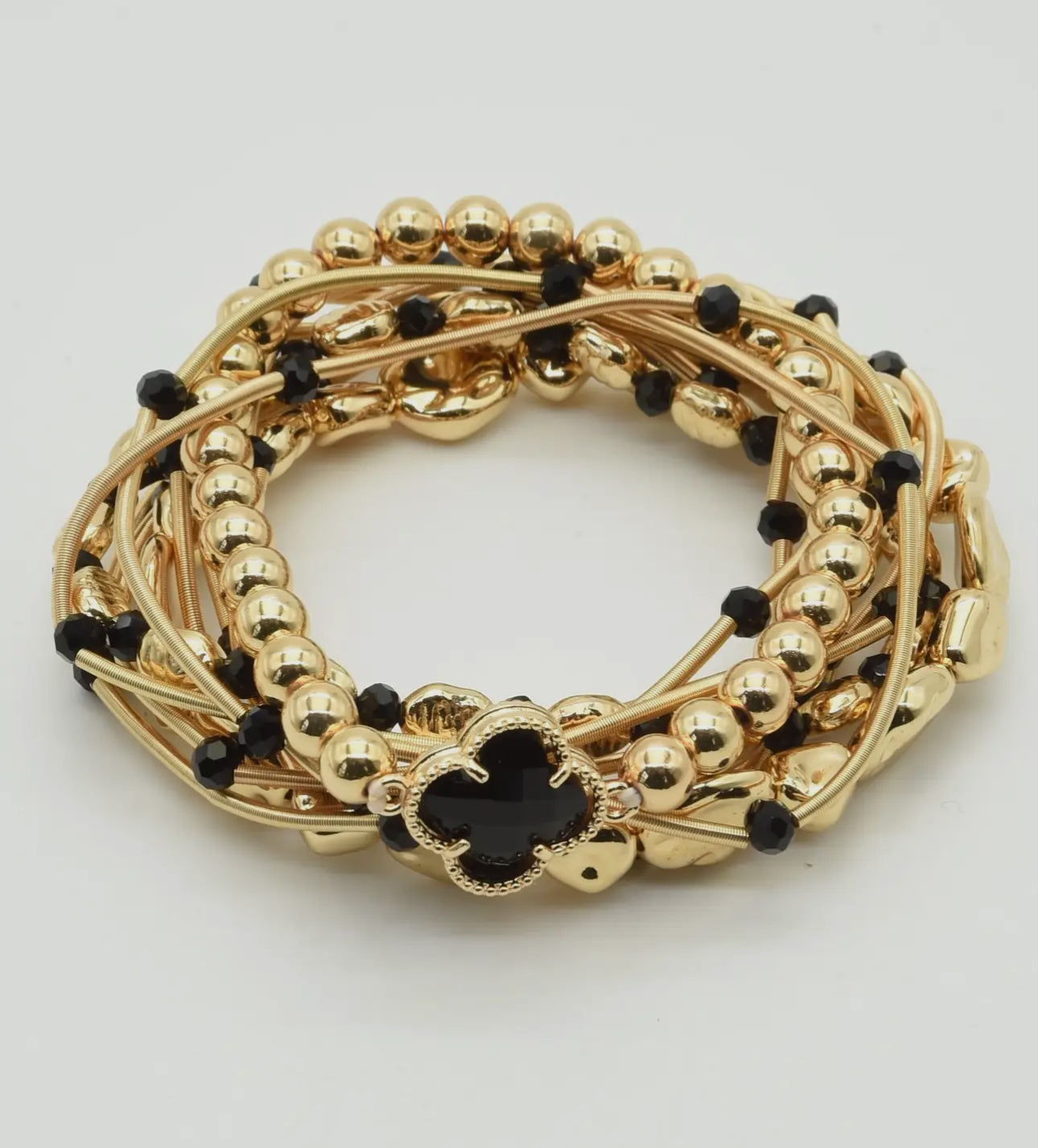 Gold Stretch Bracelet Colored