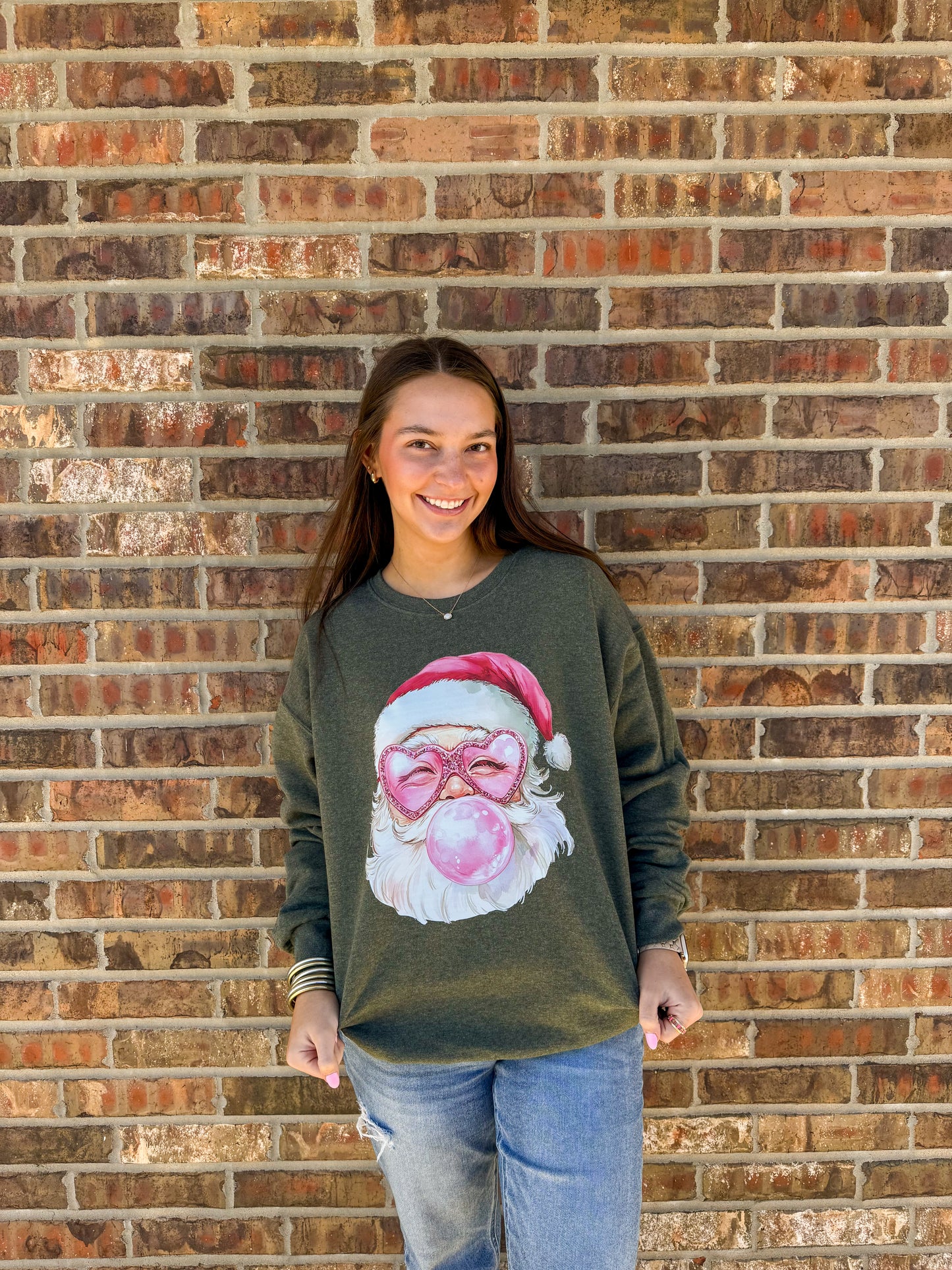 Santa Bubble Gum Sweatshirt