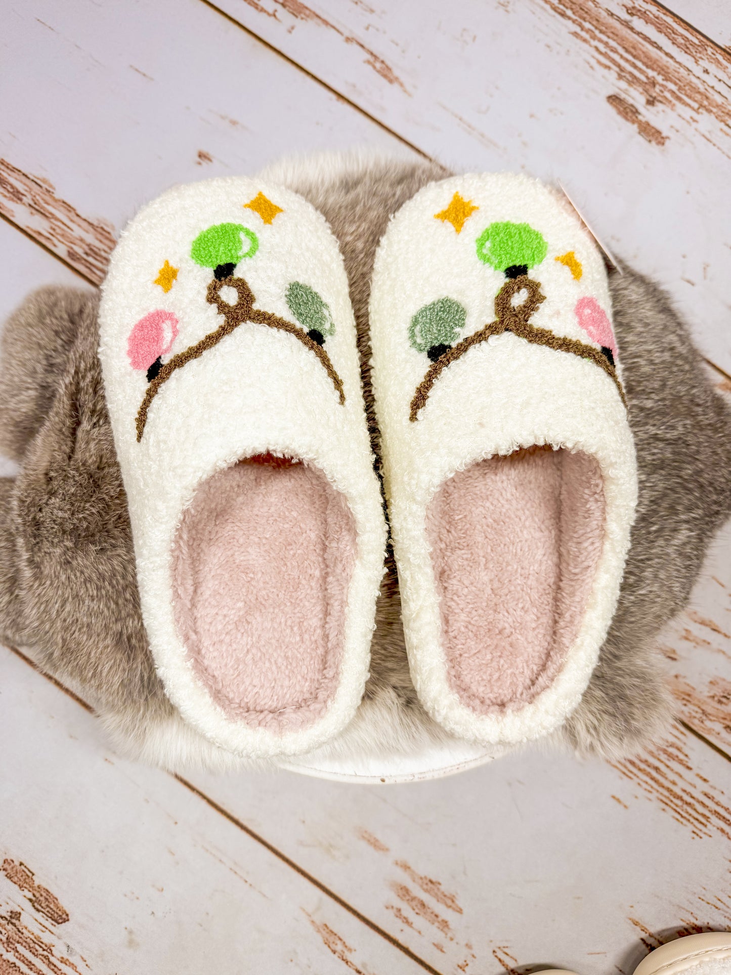 Christmas Lightbulb Slippers