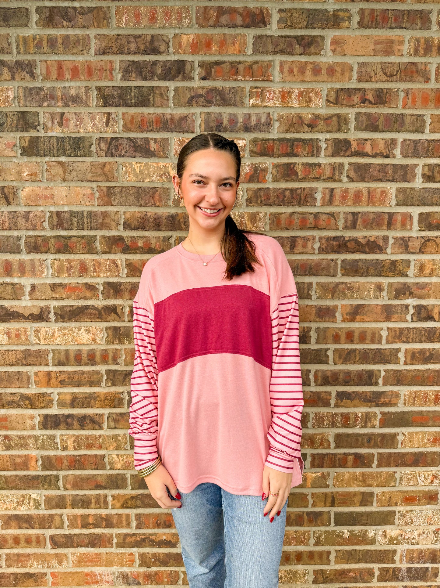 Adalynn Striped Colorblock Top