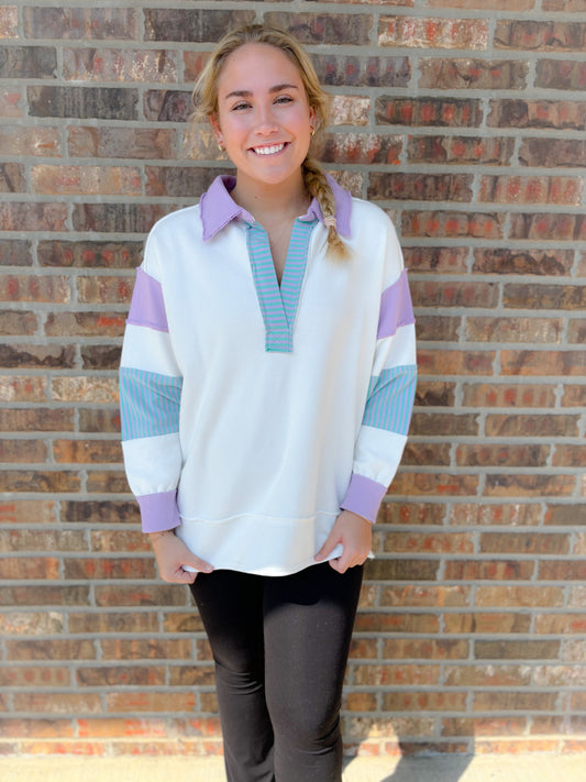 Violet Pullover Sweatshirt