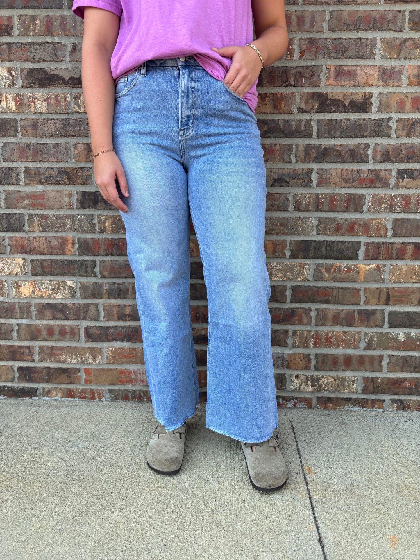 Heather High Wide Leg Super Soft Jean