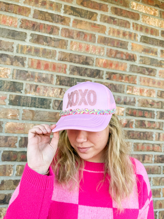 Pink XOXO Trucker Hat