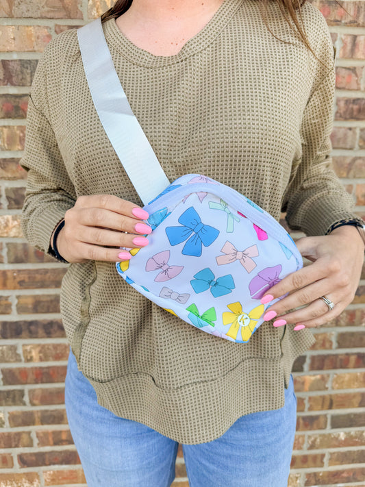 Multi Colored Bow Belt Bag