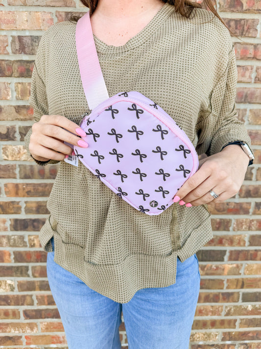 Pink Bow Belt Bag