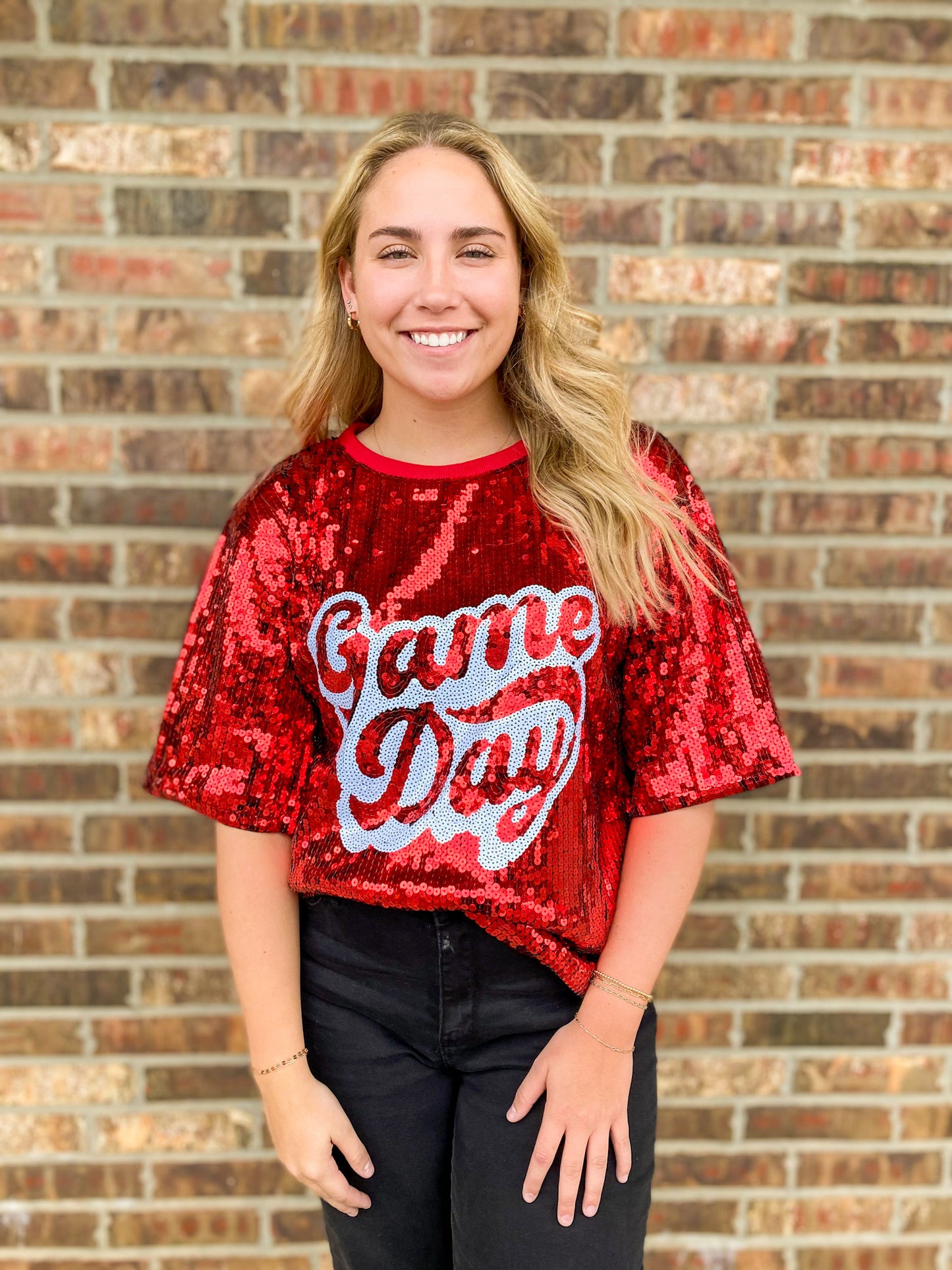 Sequins Game Day Top