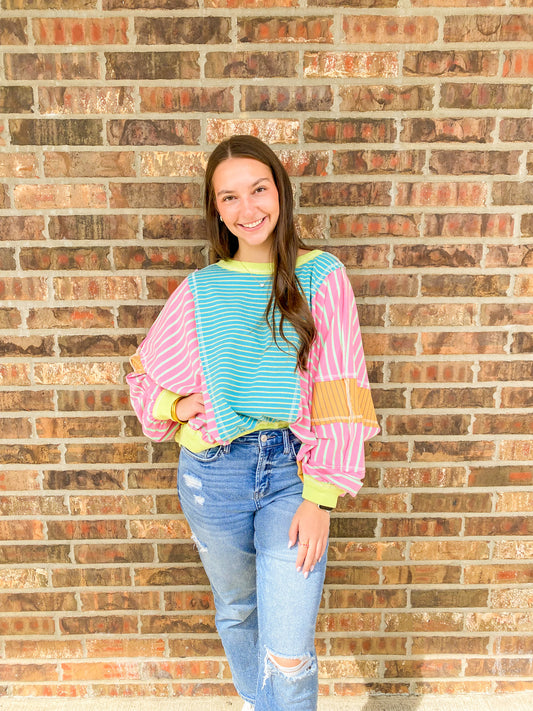 Stripe Mix & Match Top