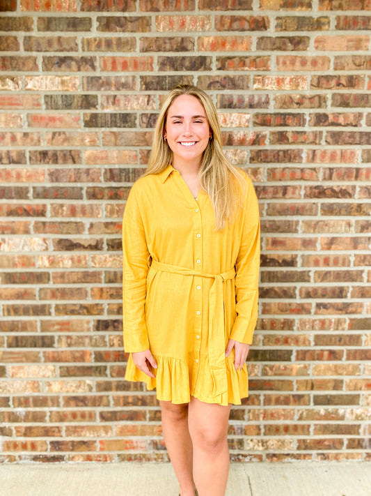 Justine Button Down Shirt Dress