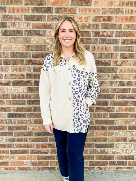 Lisa Leopard Corduroy Jacket