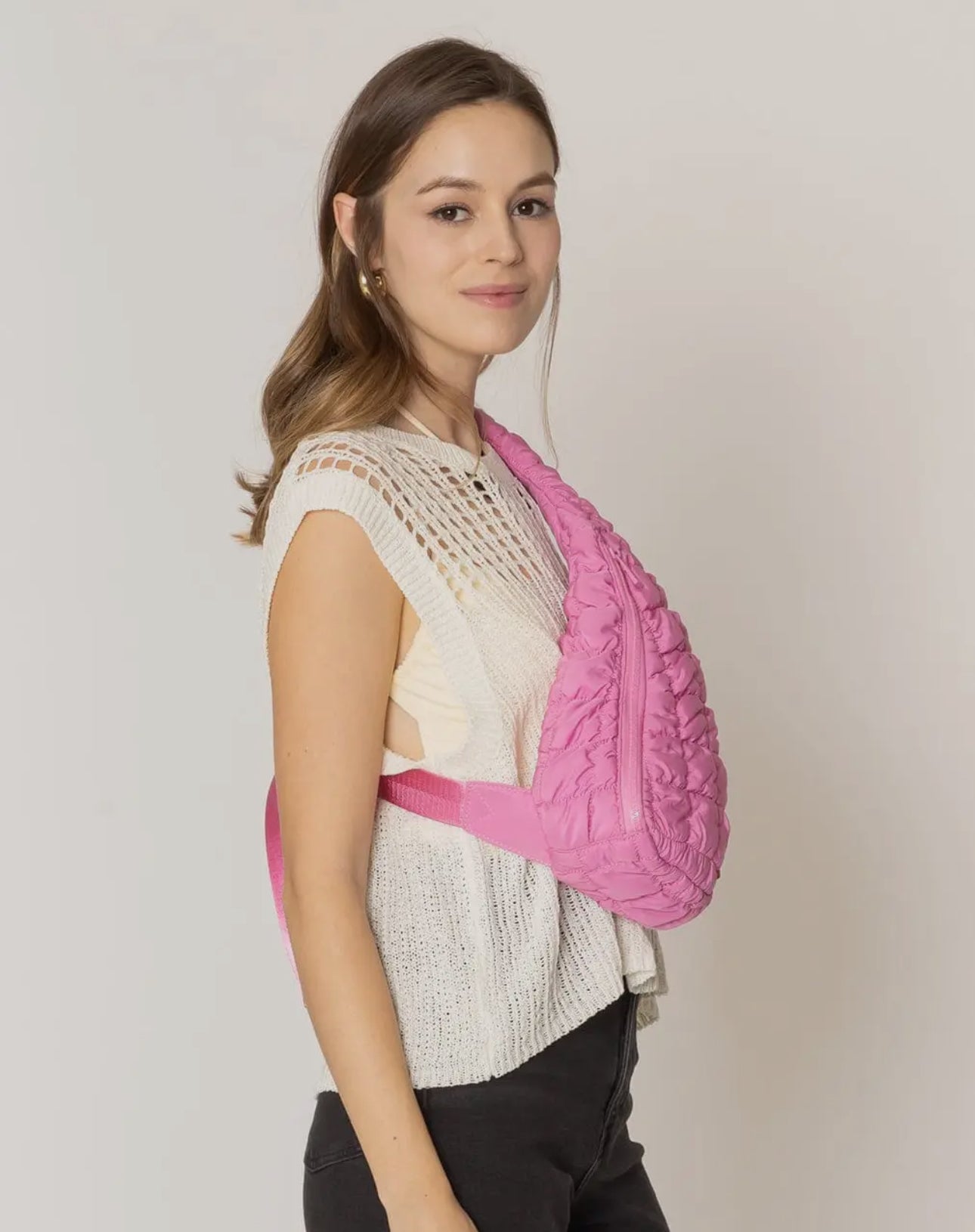 Brielle Quilted Puffer Sling Bag