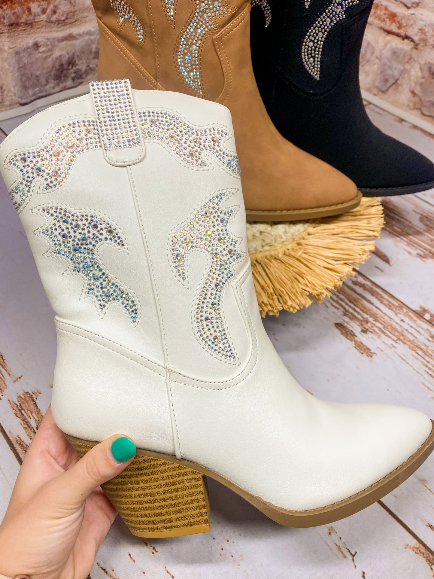 River Rhinestone Boots