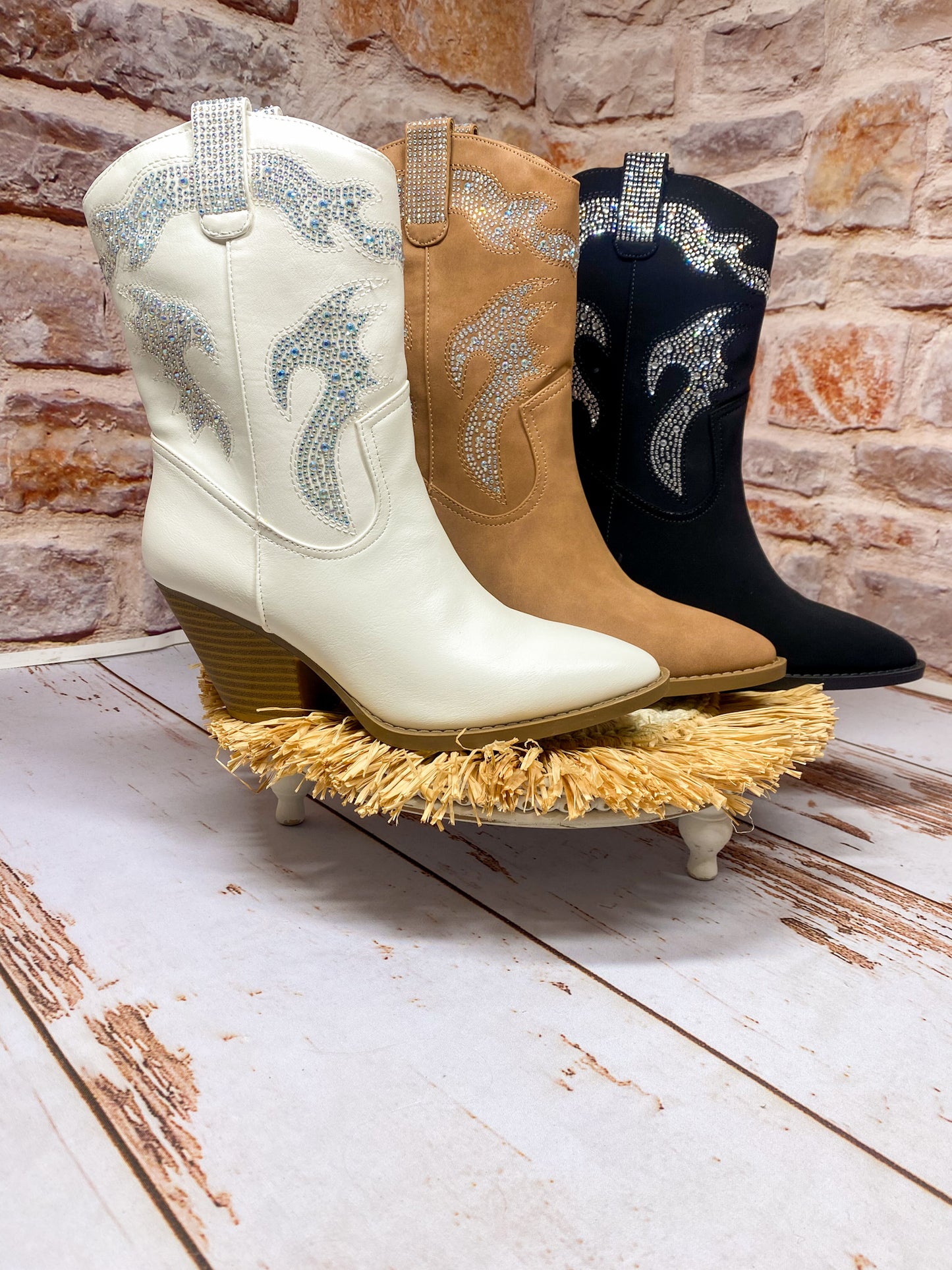 River Rhinestone Boots