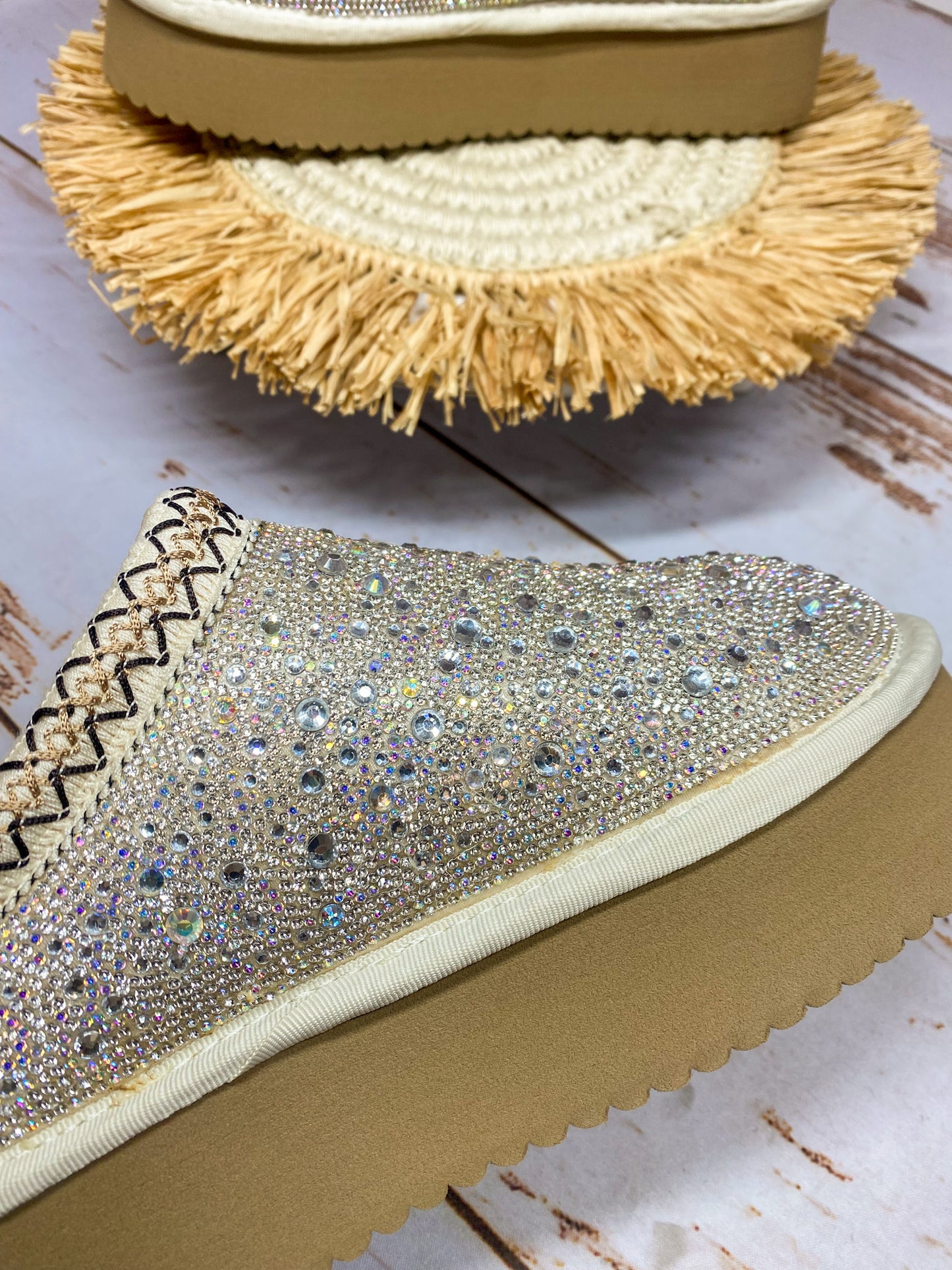 Rhinestone Corky Slippers