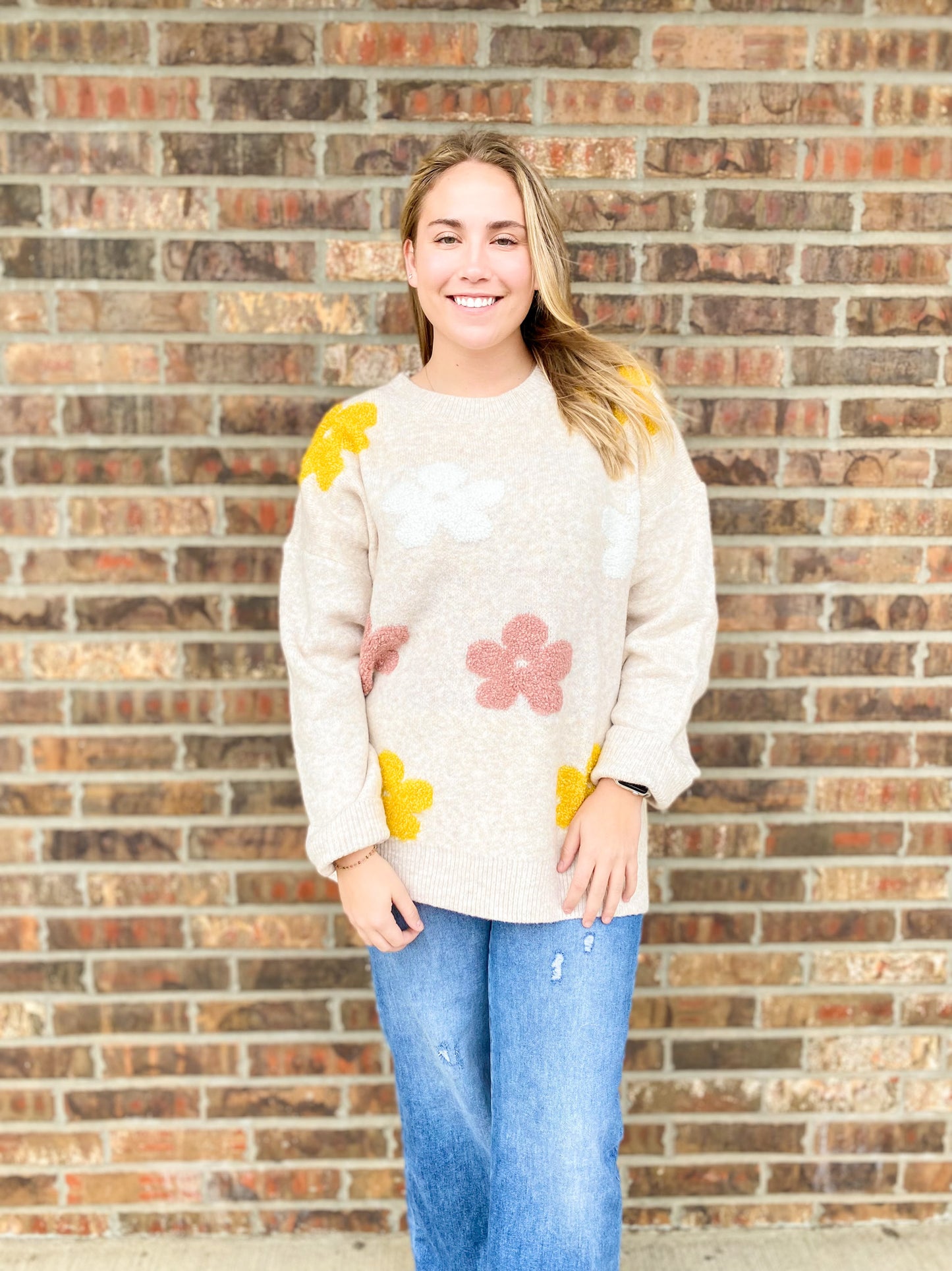 Floral Knit Sweater