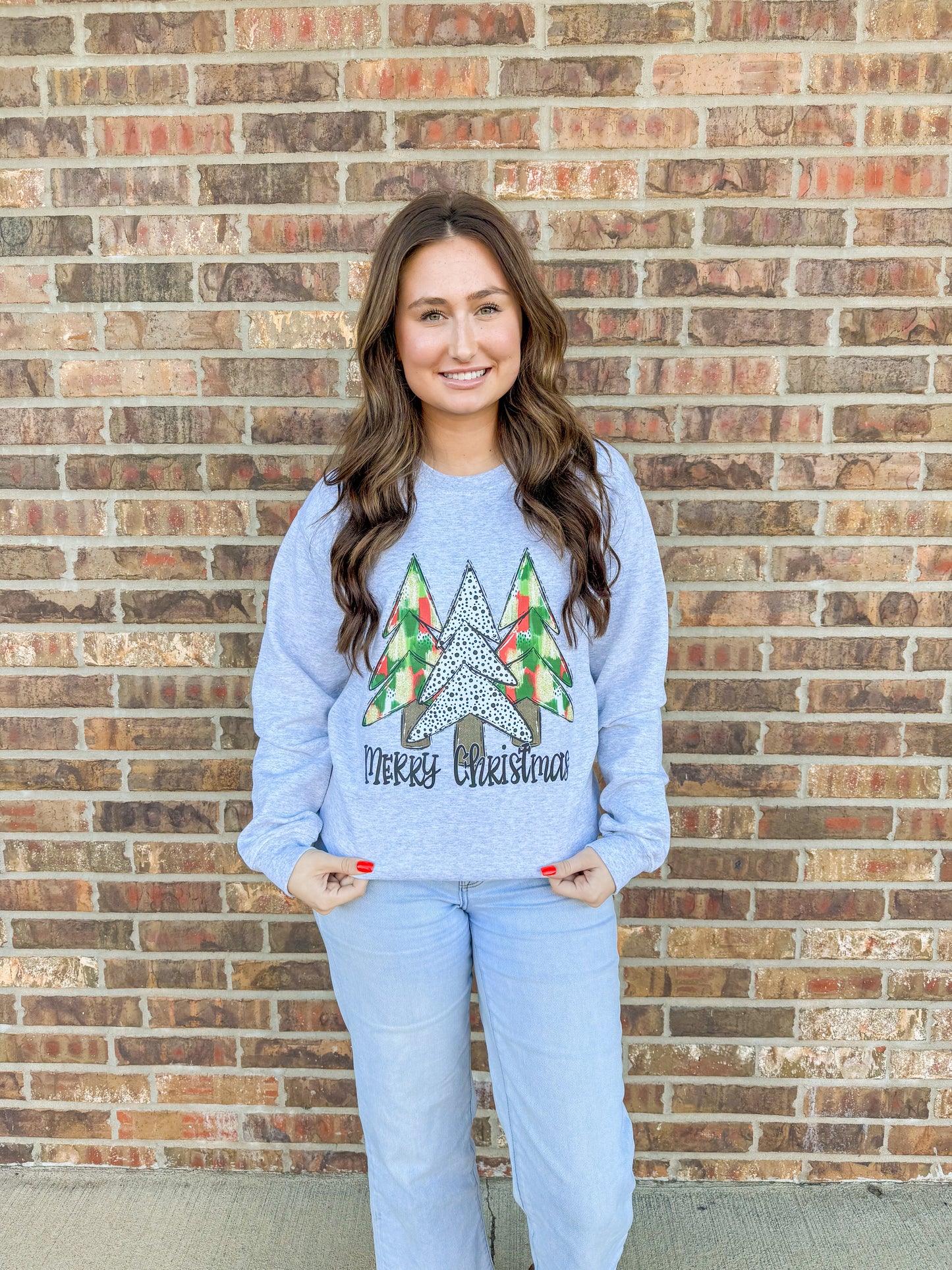 Merry Christmas Trees Sweatshirt