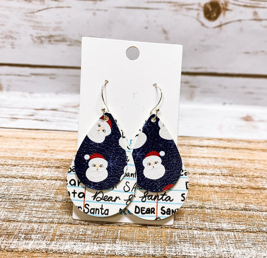 Letter to Santa Double Layered Earrings