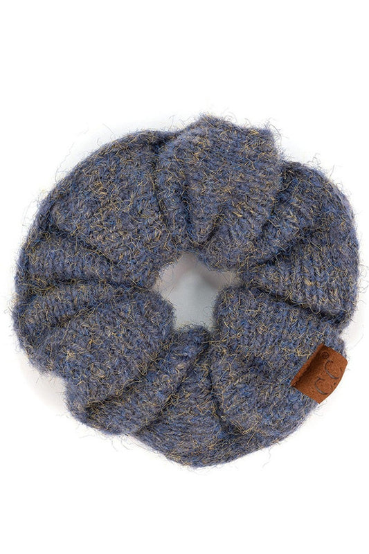 C.C Multi Yarn Knit Soft Scrunchies