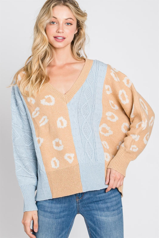 Angela Color Block Sweater
