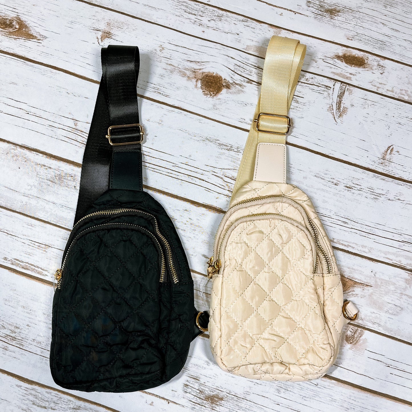 Quilted Puffer Sling Bag