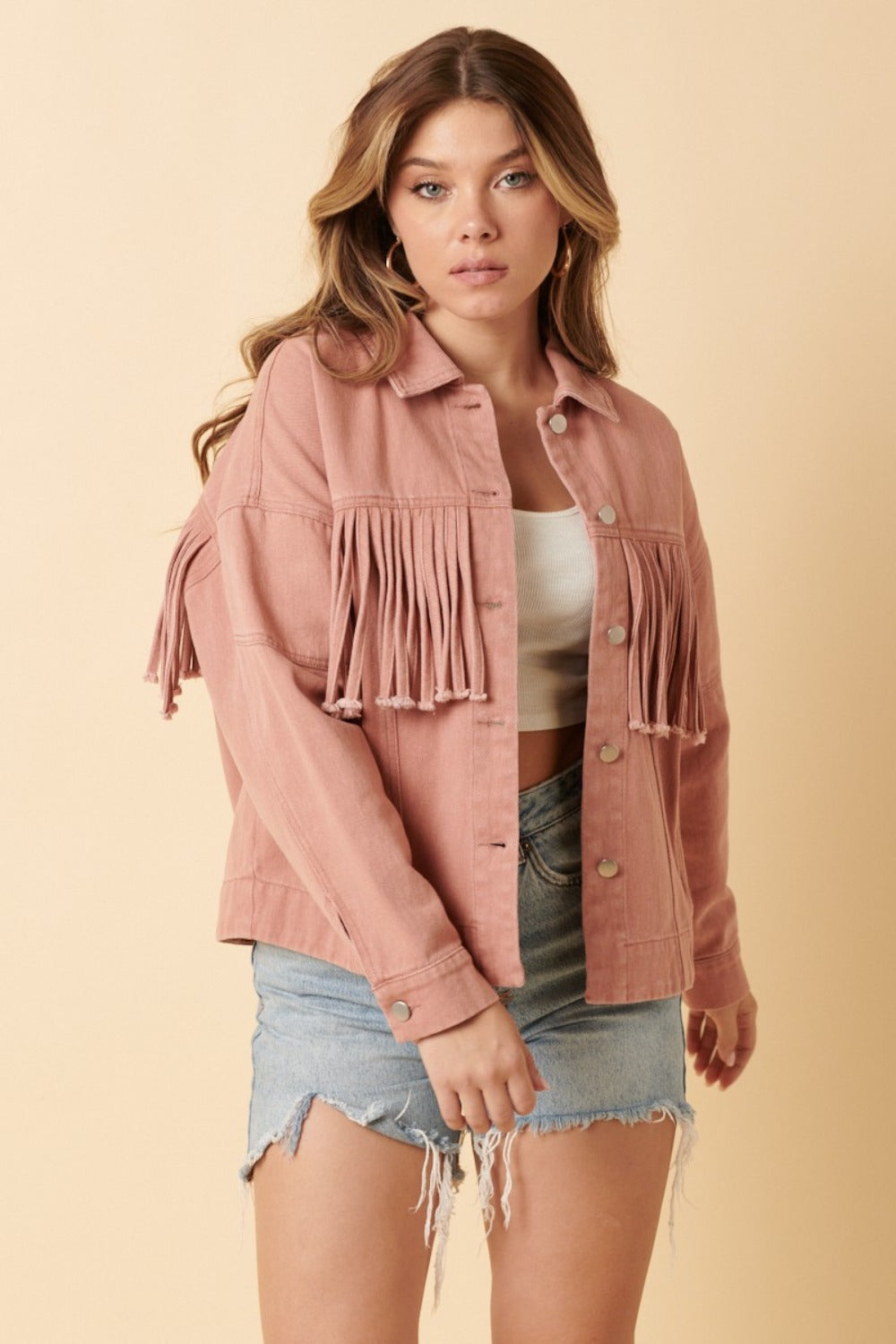 Mittoshop Fringe Detail Cotton Twill Jacket